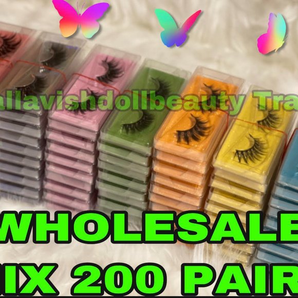 Wholesale Mink eyelashes mix of 200 pairs